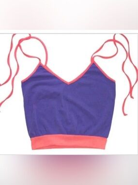 Ladies of the Canyon purple and coral cropped tank